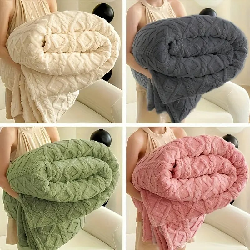 3D Plush 1pc Luxurious Fleece Blanket