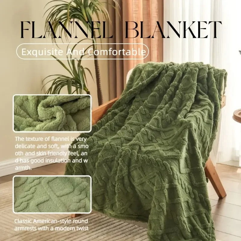 3D Plush 1pc Luxurious Fleece Blanket