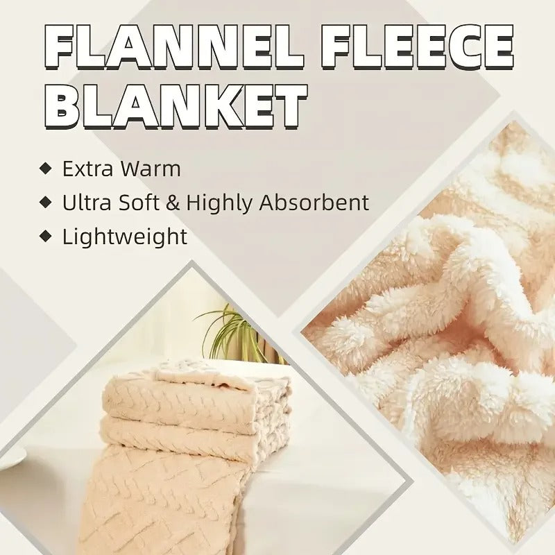 3D Plush 1pc Luxurious Fleece Blanket